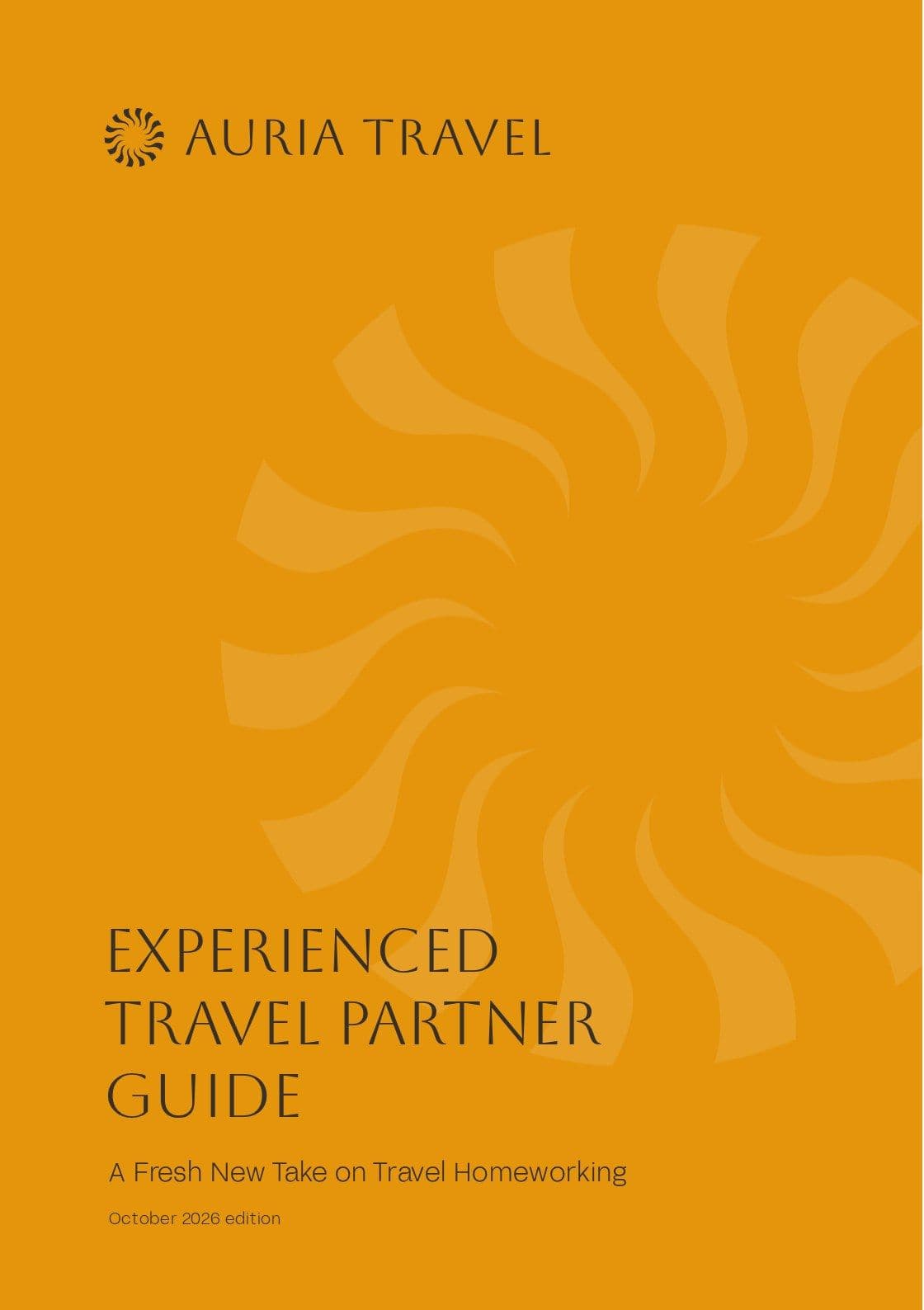 Cover of the Auria Travel Experienced Travel Partner Guide.